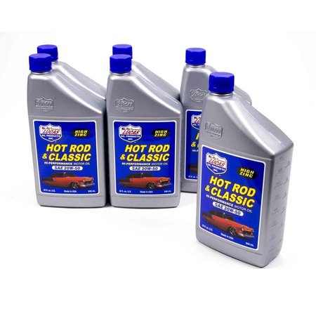 LUCAS OIL 10689 ZDDP 20W50 Conventional Hot Rod & Classic Car Motor Oil 1 qt. LUC10689-6